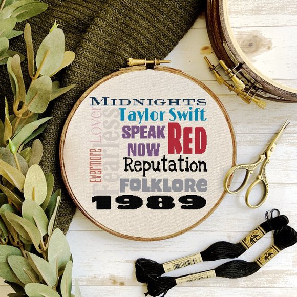 Taylor Swift Cross Stitch Pattern Kit - Picture 2 of 3